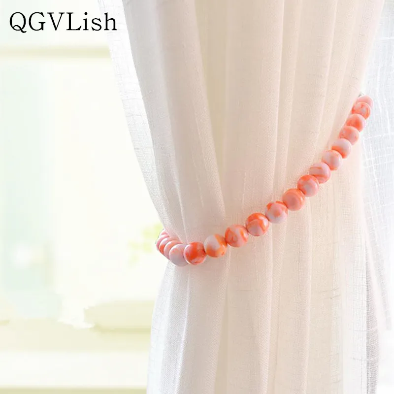 QGVLish 2Pcs Magnetic Colorful Pearl Beads Curtain Tieback Straps Curtain Accessory Bind Buckle Holder Clips Rope Home Decor
QGVLish 2Pcs Magnetic Colorful Pearl Beads Curtain Tieback Straps Curtain Accessory Bind Buckle Holder Clips Rope Home Decor