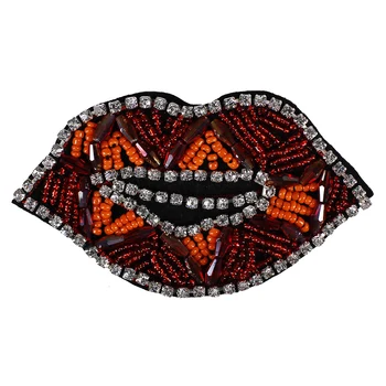 10pieces Handmade Beaded Crystal Motifs Red Mouth Fabric Patches Motif Badge Applique for Shoes T-shirt Decorated Sewing TH883
10pieces Handmade Beaded Crystal Motifs Red Mouth Fabric Patches Motif Badge Applique for Shoes T-shirt Decorated Sewing TH883