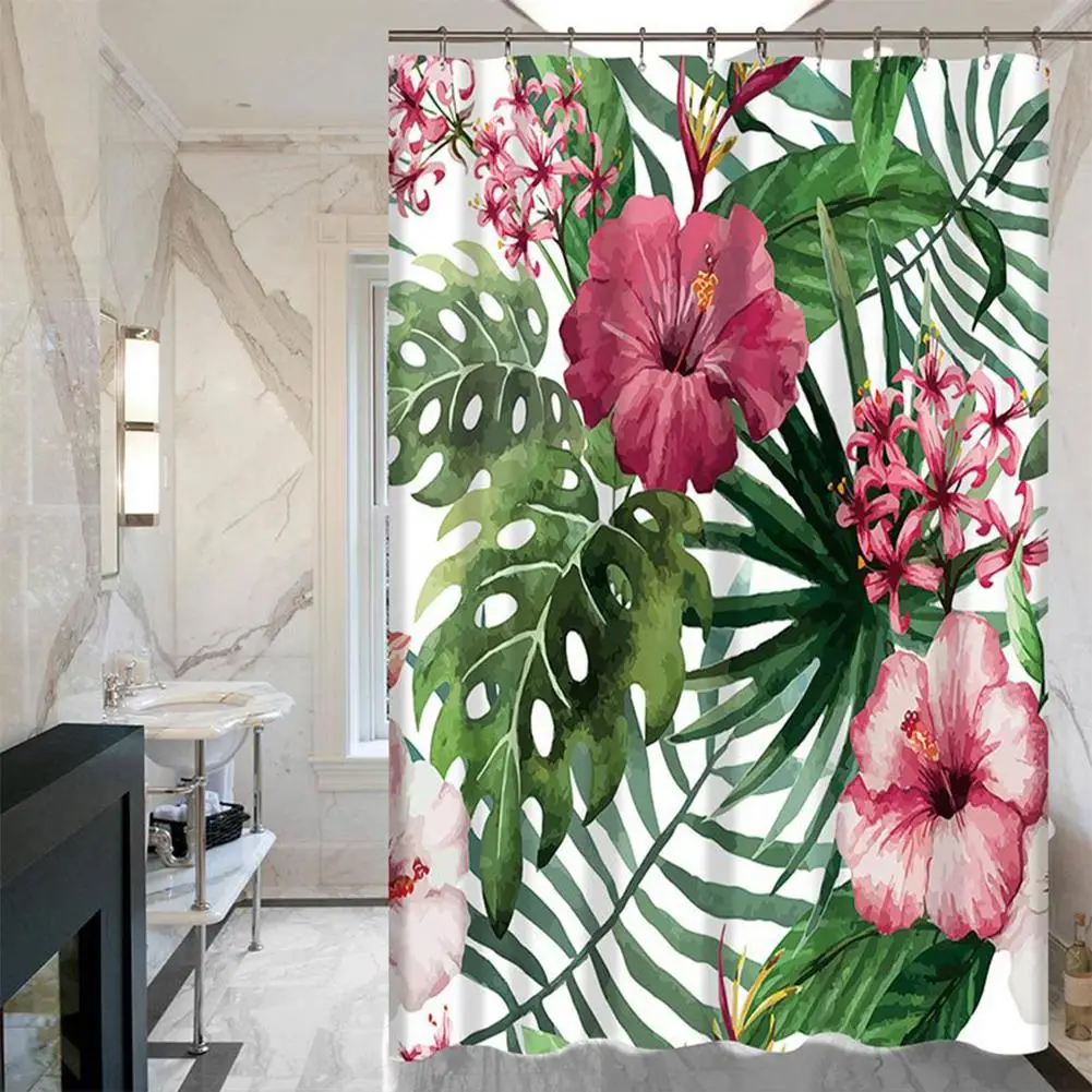 Nordic Style Tropical Plants Flower Leaf Polyester Shower Curtains Washable High Quality Colorful Curtains for Bathroom Shower
Nordic Style Tropical Plants Flower Leaf Polyester Shower Curtains Washable High Quality Colorful Curtains for Bathroom Shower