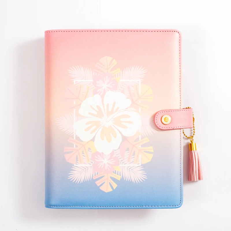 US A6 Loose Leaf Notebook Leaf Ring Leather Cover Weekly Binder Planner Diary ❤