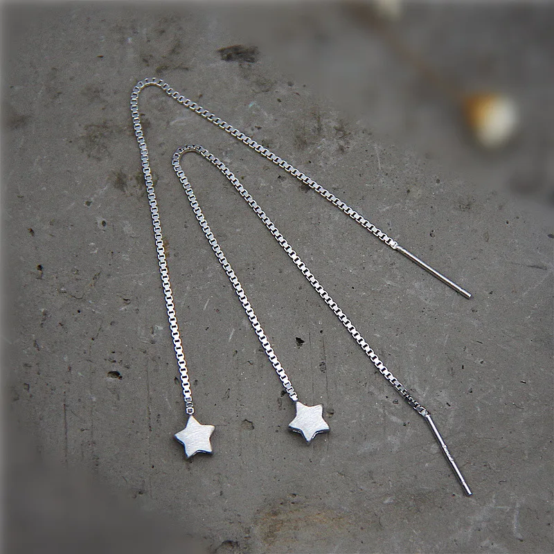 100% Authentic 925 Sterling Silver Long Earrings Matte Star Tassel Drop Earrings Jewelry Earrings For Women Earring Pendant
100% Authentic 925 Sterling Silver Long Earrings Matte Star Tassel Drop Earrings Jewelry Earrings For Women Earring Pendant