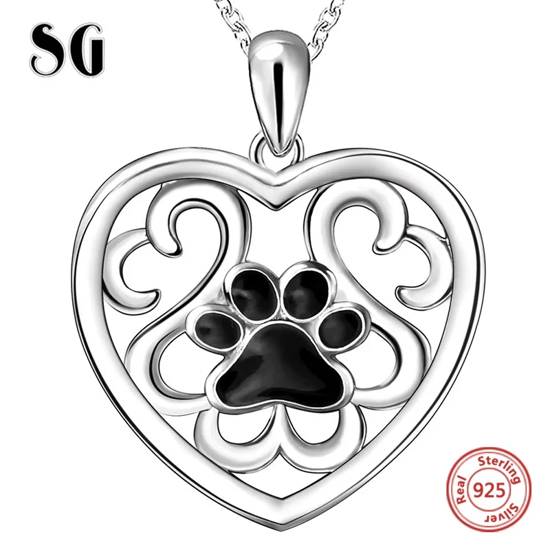 100% 925 sterling silver love heart animal dog footprint pendant chain necklace with enamel diy fashion jewelry making for women
100% 925 sterling silver love heart animal dog footprint pendant chain necklace with enamel diy fashion jewelry making for women