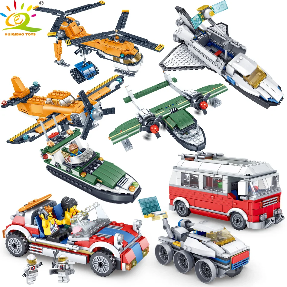 HUIQIBAO TOYS 4 Styles 3in1 Spaceship Helicopter plane Building Blocks For Children Compatible Creator City Bus Boat Car Bricks
HUIQIBAO TOYS 4 Styles 3in1 Spaceship Helicopter plane Building Blocks For Children Compatible Creator City Bus Boat Car Bricks