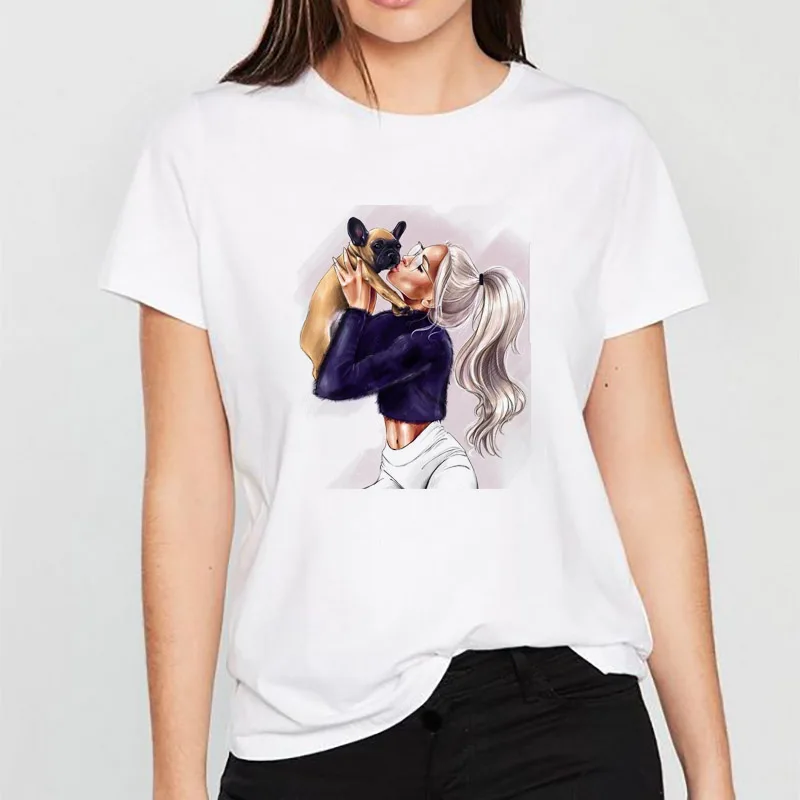 Women 2019 Summer Harajuku T Shirt Camiseta Mujer Graphic Tees Kiss The Dog Korean Kawaii Tops Streetwear Vogue Tee Shirt Femme
Women 2019 Summer Harajuku T Shirt Camiseta Mujer Graphic Tees Kiss The Dog Korean Kawaii Tops Streetwear Vogue Tee Shirt Femme