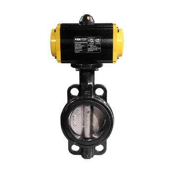 DN100 4" Cast Iron Body and DISC with NBR Sealing Pneumatic Air Control Butterfly Valve Wafter Connection
DN100 4" Cast Iron Body and DISC with NBR Sealing Pneumatic Air Control Butterfly Valve Wafter Connection