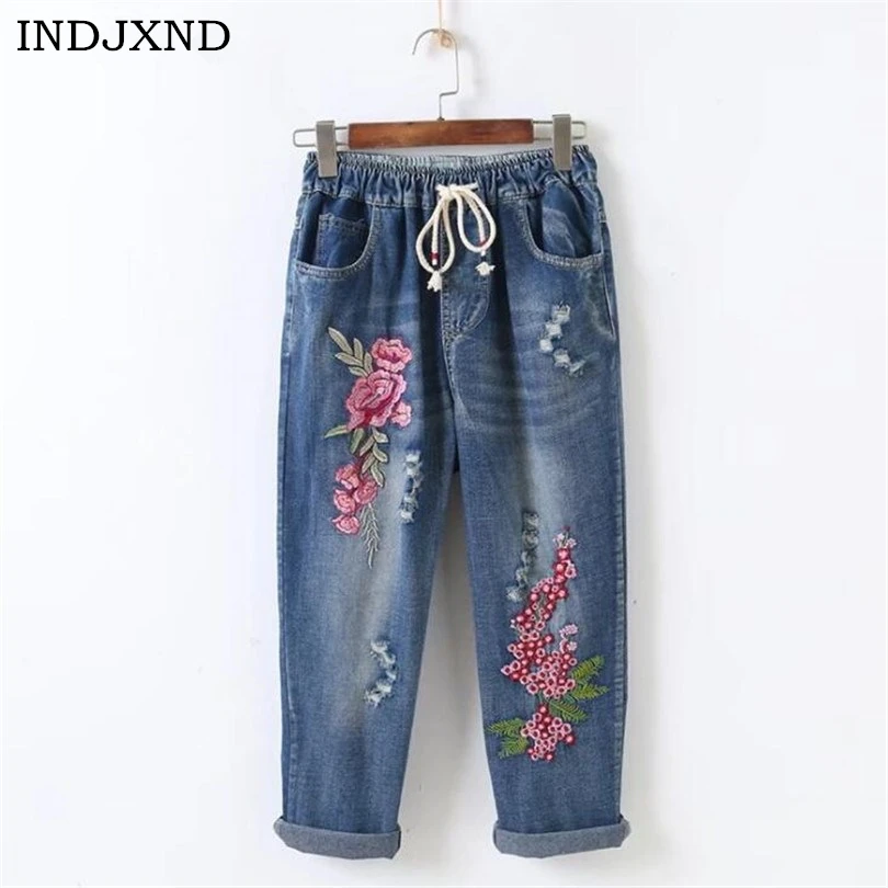 Women Pencil Pants Stretch High Waist Skinny Embroidery Jeans Without Ripped Woman Floral Holes Denim Pants Trousers Women Jeans
Women Pencil Pants Stretch High Waist Skinny Embroidery Jeans Without Ripped Woman Floral Holes Denim Pants Trousers Women Jeans