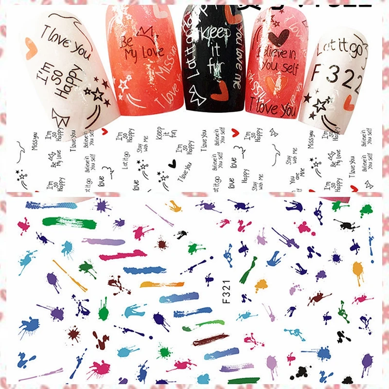 1 Sheet Unique Painting Dot Stroke Graffiti Handwriting Love Letter Pattern Adhesive Nail Art Stickers Decals DIY Tips F321-322#
1 Sheet Unique Painting Dot Stroke Graffiti Handwriting Love Letter Pattern Adhesive Nail Art Stickers Decals DIY Tips F321-322#