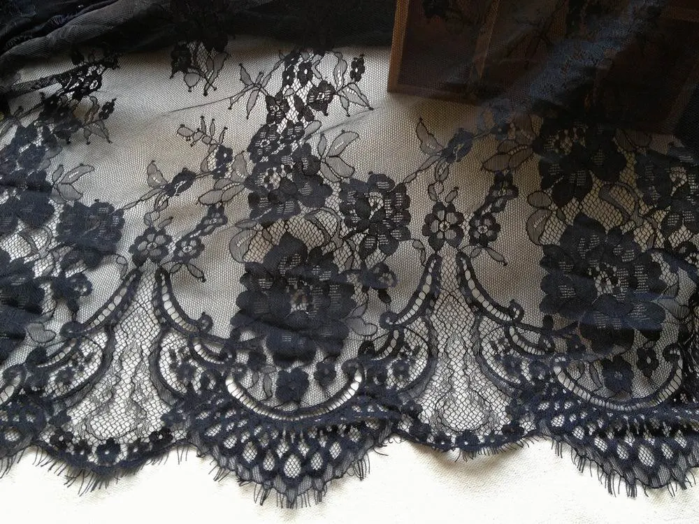 French Eyelash Lace Fabric in Black Wedding Gowns, Bridal Veils, Mantilla, Costumes DIY Accessories
French Eyelash Lace Fabric in Black Wedding Gowns, Bridal Veils, Mantilla, Costumes DIY Accessories