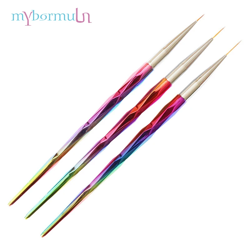 MYBORMULA 3 шт./набор цветной лайнер для рисования ногтей УФ-Гель-лак 3D-дизайн
