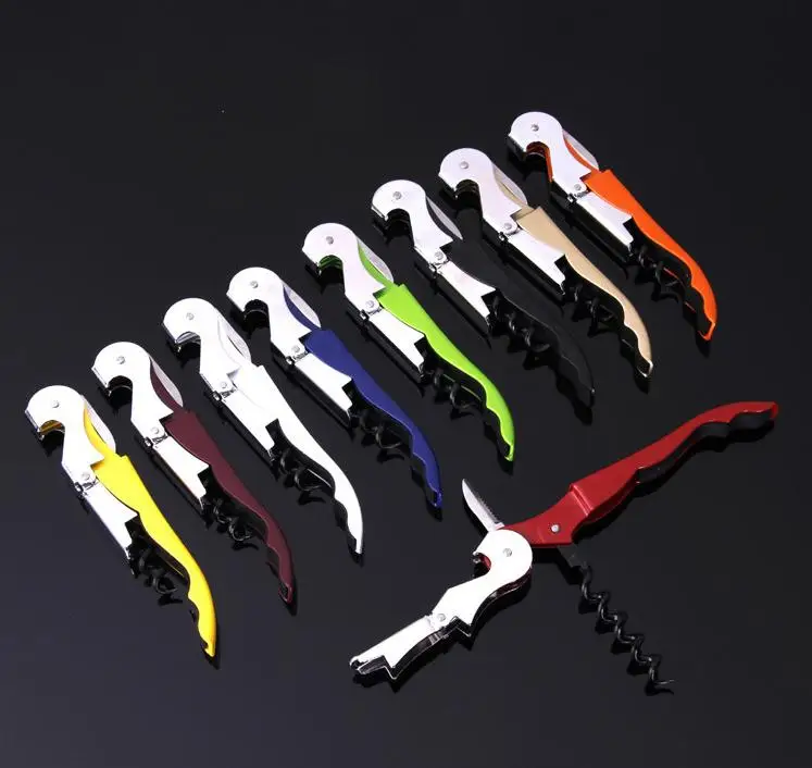 

200PCS Waiter Wine Tool Bottle Opener Sea horse Corkscrew Knife Pulltap Double Hinged Corkscrew SN099