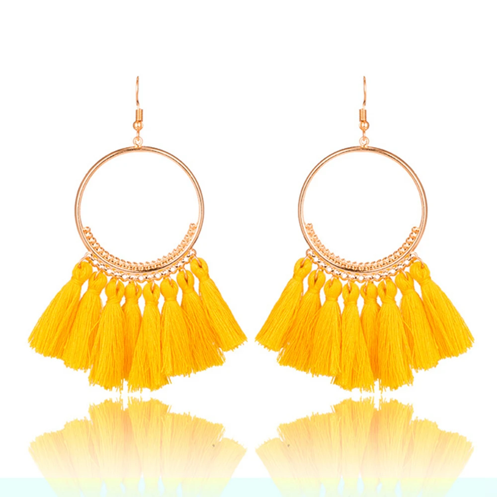New 15 colors Tassel Earrings For Women Ethnic Big Drop Earrings Bohemia Fashion Jewelry Trendy Cotton Rope Fringe Long Dangle
New 15 colors Tassel Earrings For Women Ethnic Big Drop Earrings Bohemia Fashion Jewelry Trendy Cotton Rope Fringe Long Dangle