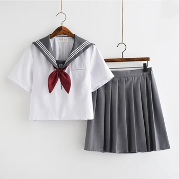 New School Uniforms Design For Teenage Girls JK Japanese Sailor Uniform Cosplay Costume Shirt Skirt Sets
New School Uniforms Design For Teenage Girls JK Japanese Sailor Uniform Cosplay Costume Shirt Skirt Sets