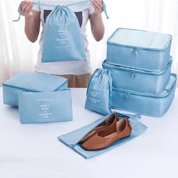 8 Pcs Storage Bags Waterproof Travel Portable Luggage Organizer Packing Cubes YU-Home
8 Pcs Storage Bags Waterproof Travel Portable Luggage Organizer Packing Cubes YU-Home