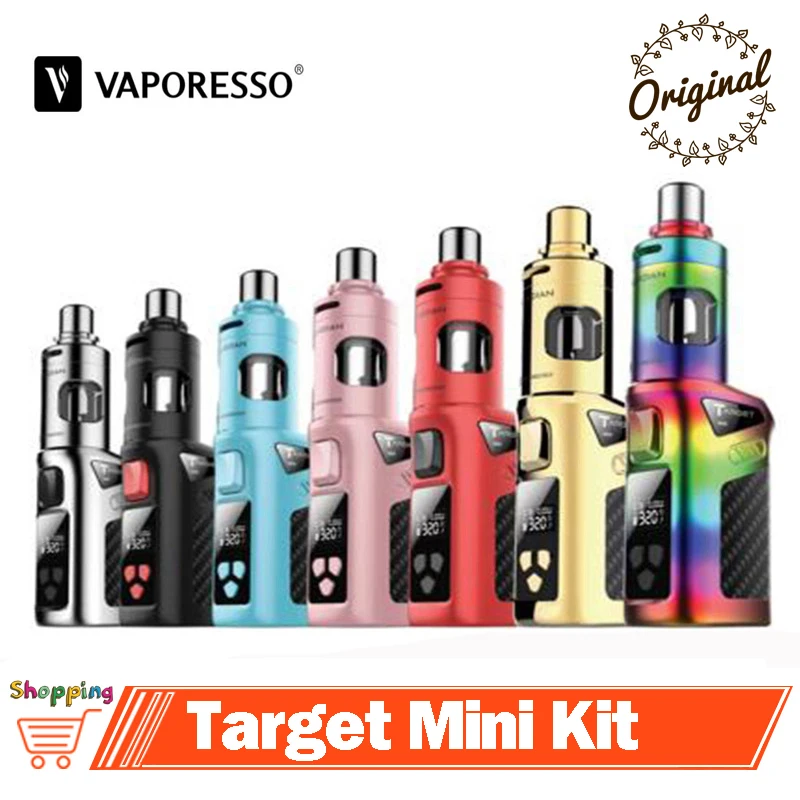 

Original Vaporesso Target Mini Kit Vape&40W Target Mini TC Box Mod 2ml Guardian Tank 1400mAh Built-in Battery E-Cig Vaporizer