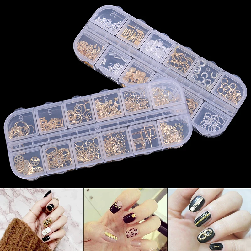 3D Hollow Nail Art Decoration Metal Mixed Shape Geometry Gold Silver Tips DIY Nail Art Tools Fashion Nail Decorating Stickers
3D Hollow Nail Art Decoration Metal Mixed Shape Geometry Gold Silver Tips DIY Nail Art Tools Fashion Nail Decorating Stickers