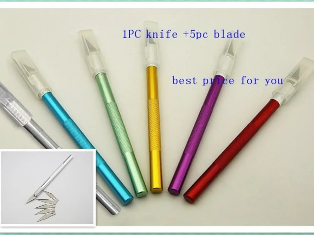 New Non-Slip Metal Scalpel Knife Tools Kit Cutter Engraving Craft 1pc knife+ 5pcs Blades Mobile Phone PCB DIY Repair Hand Tools
New Non-Slip Metal Scalpel Knife Tools Kit Cutter Engraving Craft 1pc knife+ 5pcs Blades Mobile Phone PCB DIY Repair Hand Tools