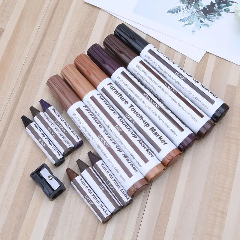 6+6pcs Wood Repair Kit furniture paint floor repair floor wax crayon scratch patch paint pen wood composite repair materials
6+6pcs Wood Repair Kit furniture paint floor repair floor wax crayon scratch patch paint pen wood composite repair materials
