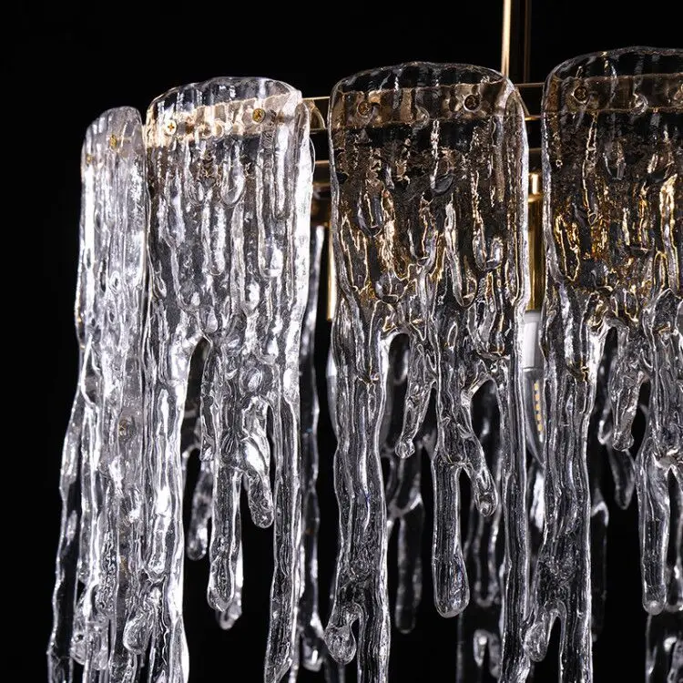 Подвесная лампа для прихожей со льдом художественный декор подвесной светильник