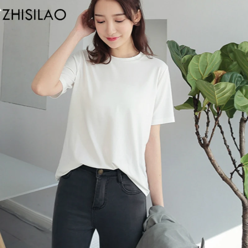 ZHISILAO 2018 Summer Woman T-shirt Harajuku t shirt Women Tops Korean Woman tshirt Kpop Chic Cotton Shirt Femme White Tee Slim
ZHISILAO 2018 Summer Woman T-shirt Harajuku t shirt Women Tops Korean Woman tshirt Kpop Chic Cotton Shirt Femme White Tee Slim