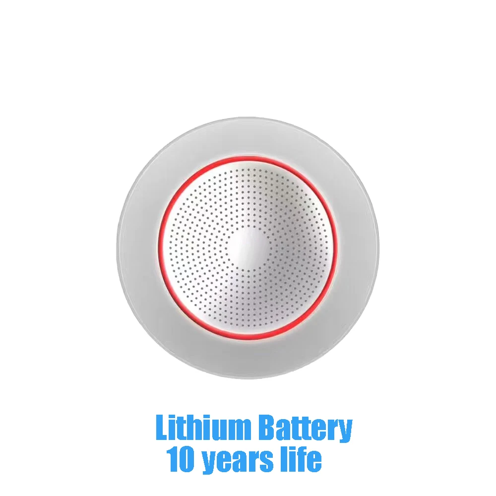 (1 шт.) 10 лет жизни литиевых Батарея Беспроводной детектор дыма 433 мГц огонь