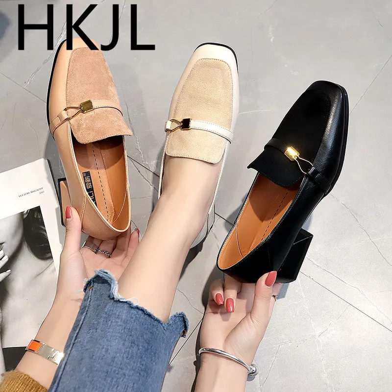 HKJL 2019 spring new Korean version of the wild thick with square head single shoes female shallow mouth retro style A929
HKJL 2019 spring new Korean version of the wild thick with square head single shoes female shallow mouth retro style A929