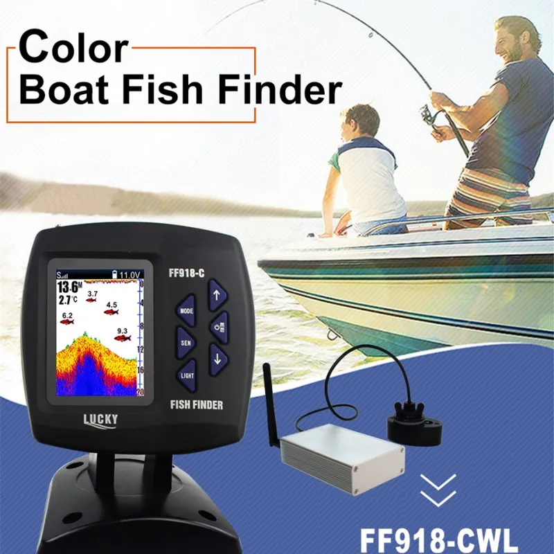 Fish Finder Lucky FF918-CWLS 3.5 LCD Boat Fish Finder wireless Underwater Detector Camera For fishing operating range 300m Depth
Fish Finder Lucky FF918-CWLS 3.5 LCD Boat Fish Finder wireless Underwater Detector Camera For fishing operating range 300m Depth
