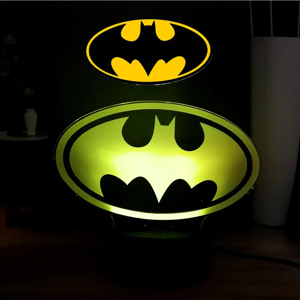 3D RGB Cool Batman Logo 7 Color Change USB LED House Dec Illusion Night Bedside Light Boyfriend Kids Holiday Gift Free Shipping
3D RGB Cool Batman Logo 7 Color Change USB LED House Dec Illusion Night Bedside Light Boyfriend Kids Holiday Gift Free Shipping