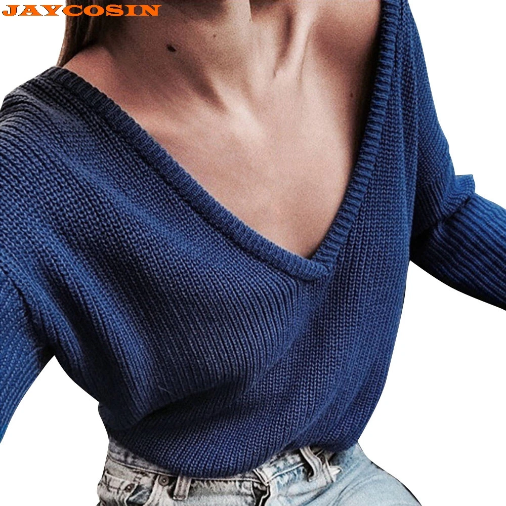 JAYCOSIN Hot Fashion Women Casual Deep V-Neck Knitted Sweater Jumper Tops Long Sleeve Pullover High Quality Sweater New
JAYCOSIN Hot Fashion Women Casual Deep V-Neck Knitted Sweater Jumper Tops Long Sleeve Pullover High Quality Sweater New