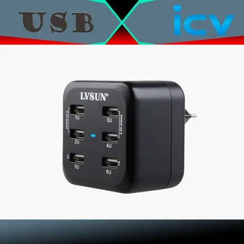 34W 6.8A USB Wall Charger For iPad iPhone 7 6s 6 Plus 5s SAMSUNG Galaxy s6 edge s4 XIAO MI4 HUAI P8 EU US UK KR AU Plug Optional
34W 6.8A USB Wall Charger For iPad iPhone 7 6s 6 Plus 5s SAMSUNG Galaxy s6 edge s4 XIAO MI4 HUAI P8 EU US UK KR AU Plug Optional