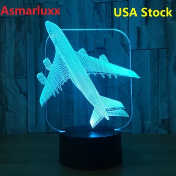 Air Plane 3D Light Table Lamp Optical Illusion Bulbing Night Light 7 Colors Changing Birthday Mood Lamp Ship From US or China
Air Plane 3D Light Table Lamp Optical Illusion Bulbing Night Light 7 Colors Changing Birthday Mood Lamp Ship From US or China