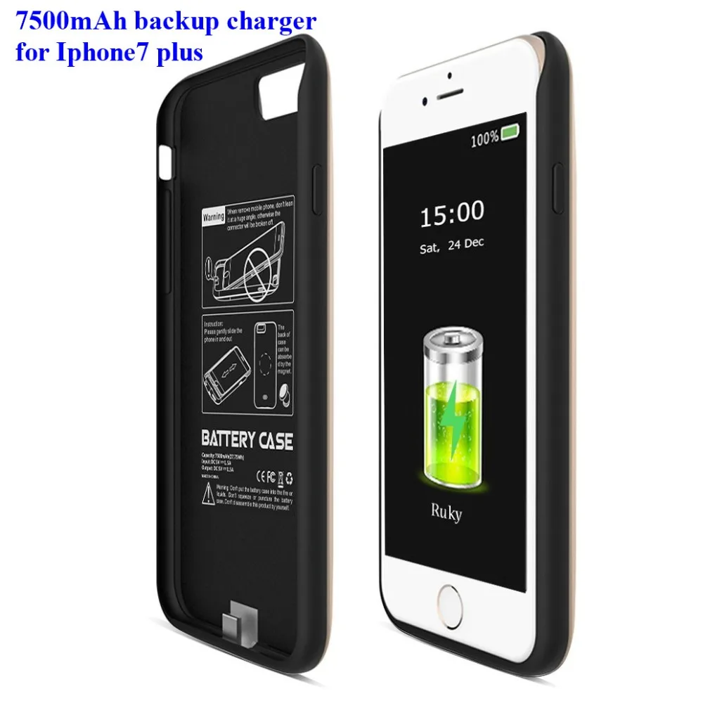 Top Sell battery for Iphone7 plus 7500mAh External backup battery case phone Battery Charger Cover Pack Power Bank
Top Sell battery for Iphone7 plus 7500mAh External backup battery case phone Battery Charger Cover Pack Power Bank