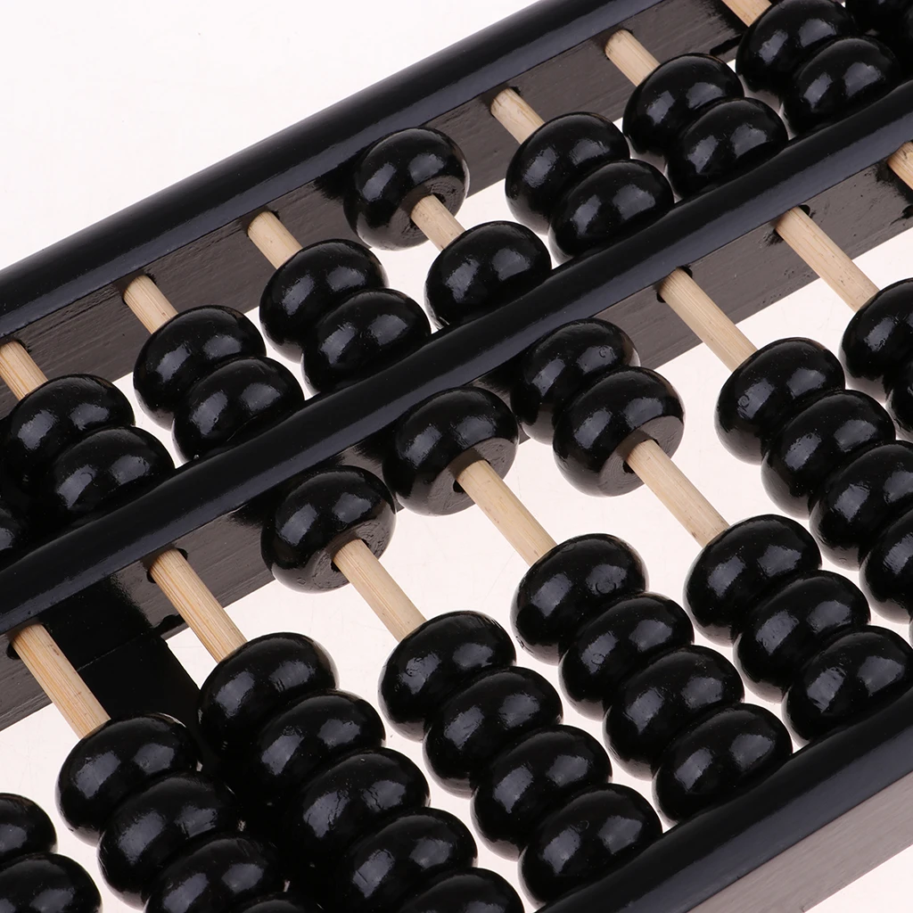Vintage Wooden Chinese Abacus Bead Arithmetic Calculator Tool