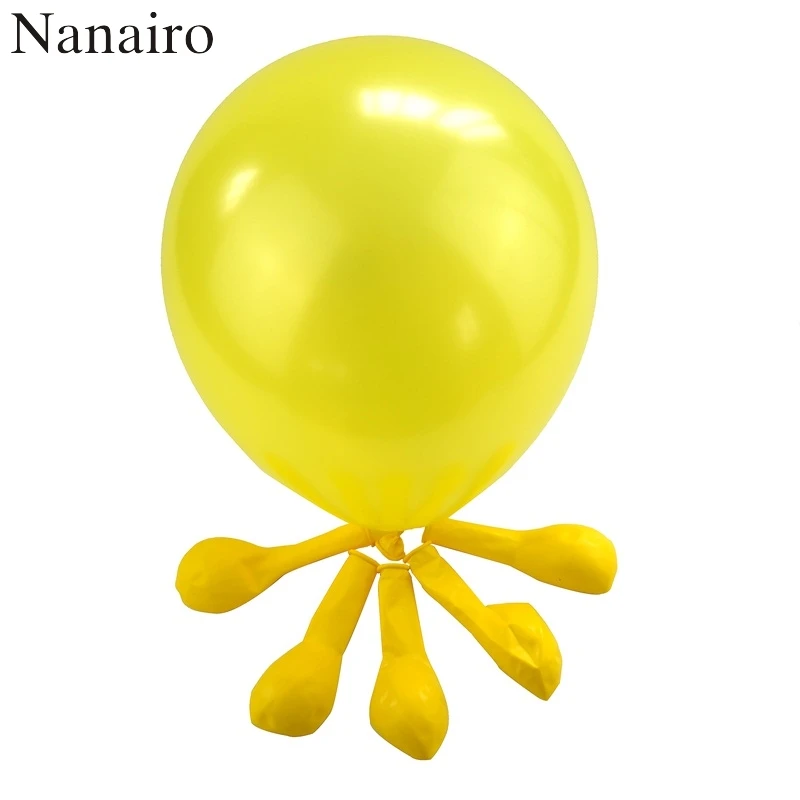 

20pcs 10inch Yellow Air Balloons Latex Helium Arch Pearl Wedding Party Birthday Ball Decoration Crafts Festive Events Supplies