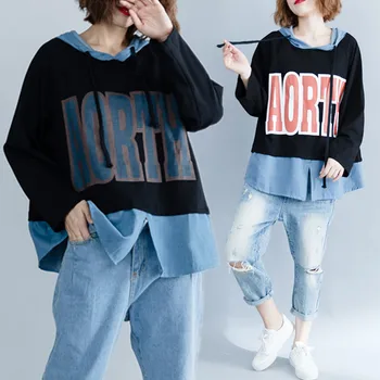 BIG SIZE 4XL Spring Autumn Women Fashion Elegant Letter Split Tops Ladies Female Plus Large Long Sleeve Cotton Hooded Sweatshirt
BIG SIZE 4XL Spring Autumn Women Fashion Elegant Letter Split Tops Ladies Female Plus Large Long Sleeve Cotton Hooded Sweatshirt