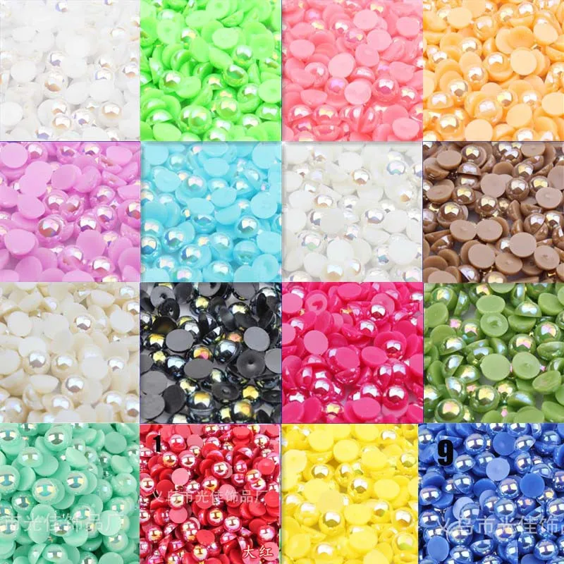 200Pcs Mixed AB colors Half Round Pearl beads for Flatback cabochons Scrapbook Craft 10mm ABS BMAB010m
200Pcs Mixed AB colors Half Round Pearl beads for Flatback cabochons Scrapbook Craft 10mm ABS BMAB010m