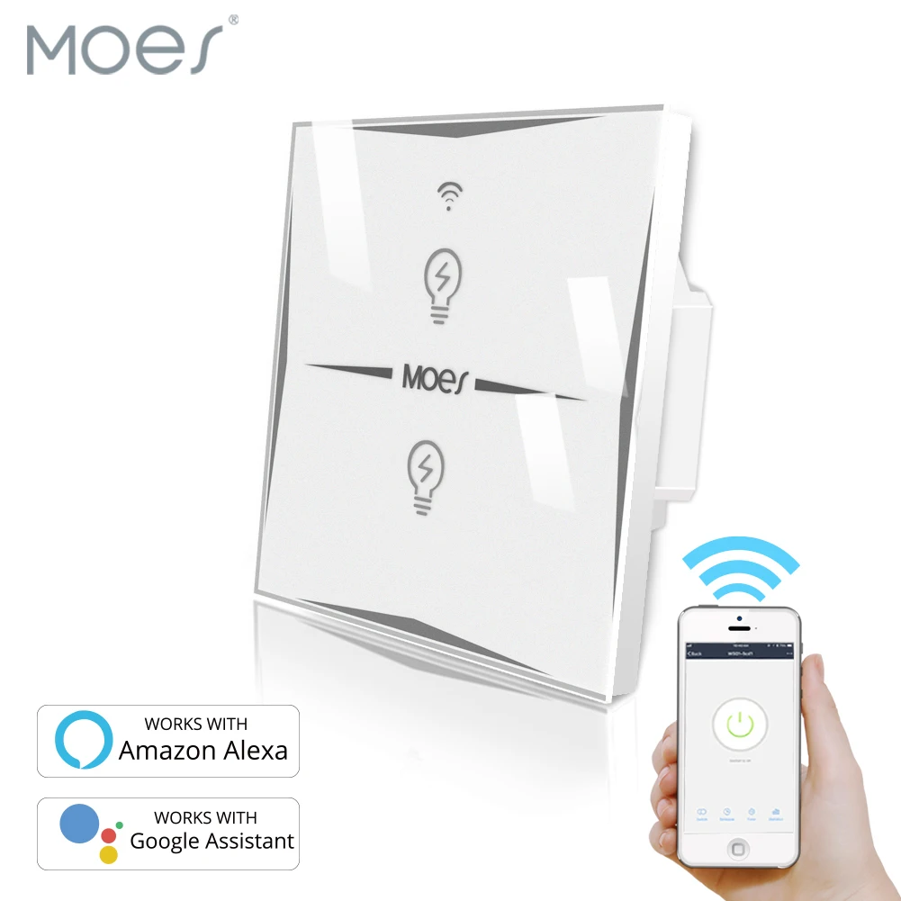Wifi Smart Wall Touch Light Switch EU/UK Type Glass Panel Smart Life Tuya APP Remote Control work with Google Home Alexa Echo
Wifi Smart Wall Touch Light Switch EU/UK Type Glass Panel Smart Life Tuya APP Remote Control work with Google Home Alexa Echo