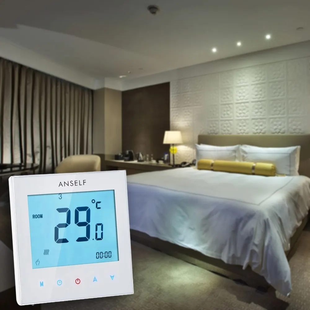 3A 110-230V Temperature Controller Weekly Programmable LCD Display Touch Screen Water Heating Room Thermostat
3A 110-230V Temperature Controller Weekly Programmable LCD Display Touch Screen Water Heating Room Thermostat