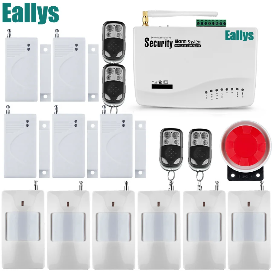 Wireless home security alarm system 900/1800/1900mhz with Door PIR Detector Russian English Voice Security GSM Alarm
Wireless home security alarm system 900/1800/1900mhz with Door PIR Detector Russian English Voice Security GSM Alarm