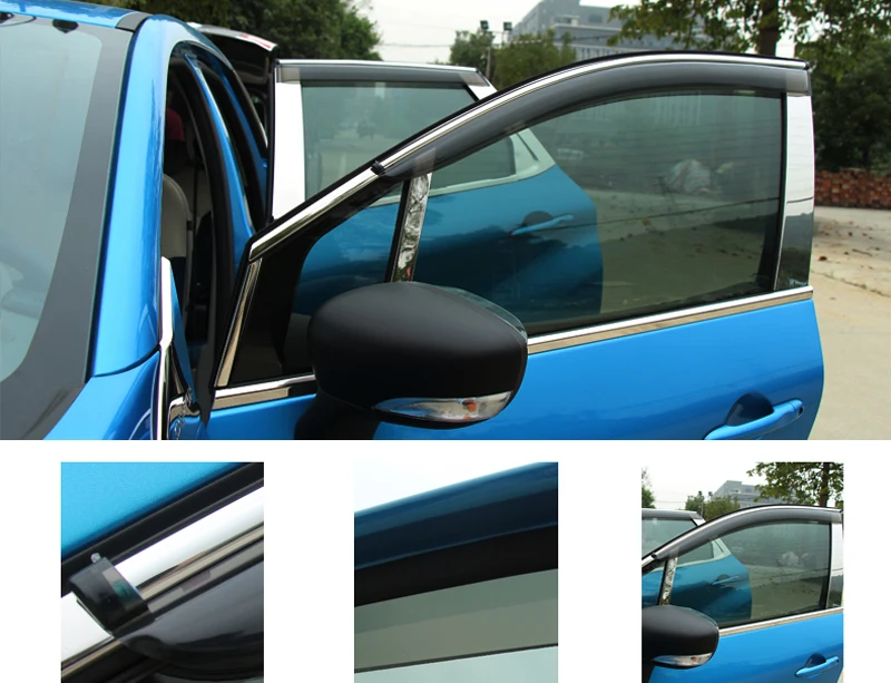 4PCS Plastic Window Visor Vent Shades Sun Rain Guard Deflector Trim For Renault Captur Kaptur Samsung QM3 2013 2014 2015
4PCS Plastic Window Visor Vent Shades Sun Rain Guard Deflector Trim For Renault Captur Kaptur Samsung QM3 2013 2014 2015