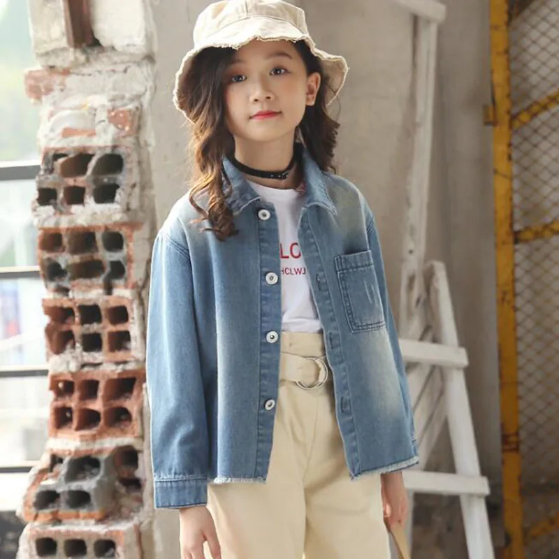 Baby Girl Coat 2019 Spring And Summer New Cowboy Clothing 5-14 Years Old Children Korean Fashion Casual Turn-Down Collar Coat
Baby Girl Coat 2019 Spring And Summer New Cowboy Clothing 5-14 Years Old Children Korean Fashion Casual Turn-Down Collar Coat