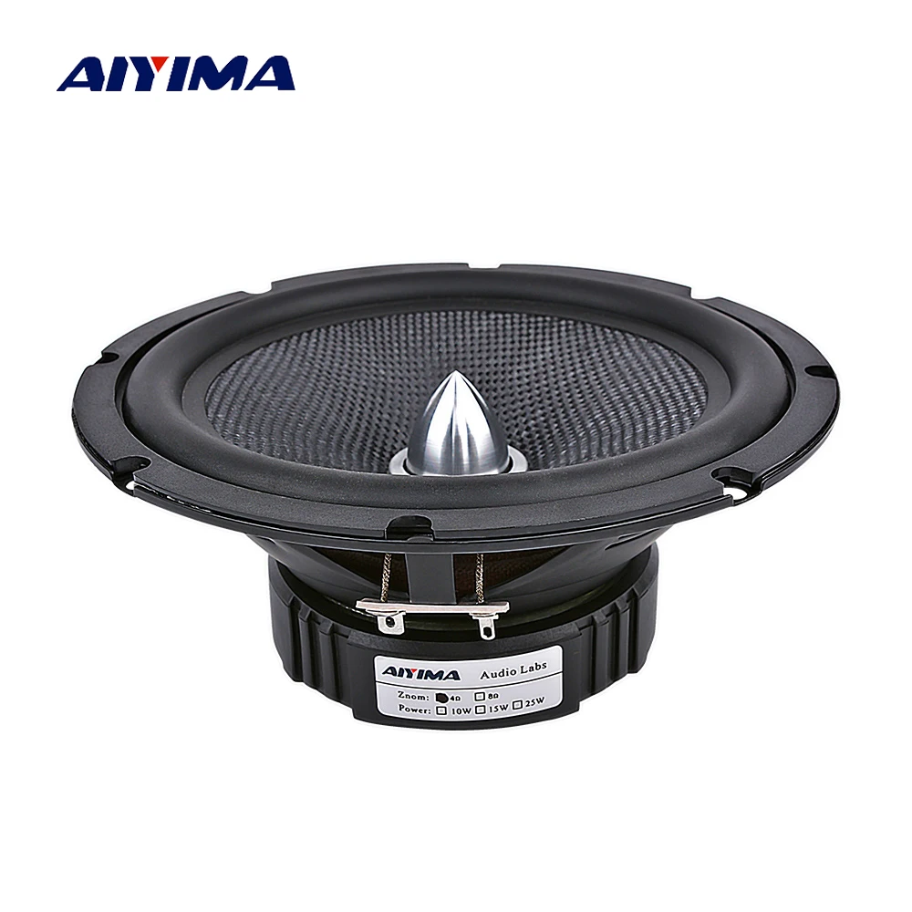 

AIYIMA 6.5 Inch Audio Car Midrange Bass Speakers Home Theater 4 8 Ohm 60W Glass Fiber Bullet Woofer Loudspeaker DIY Sound System