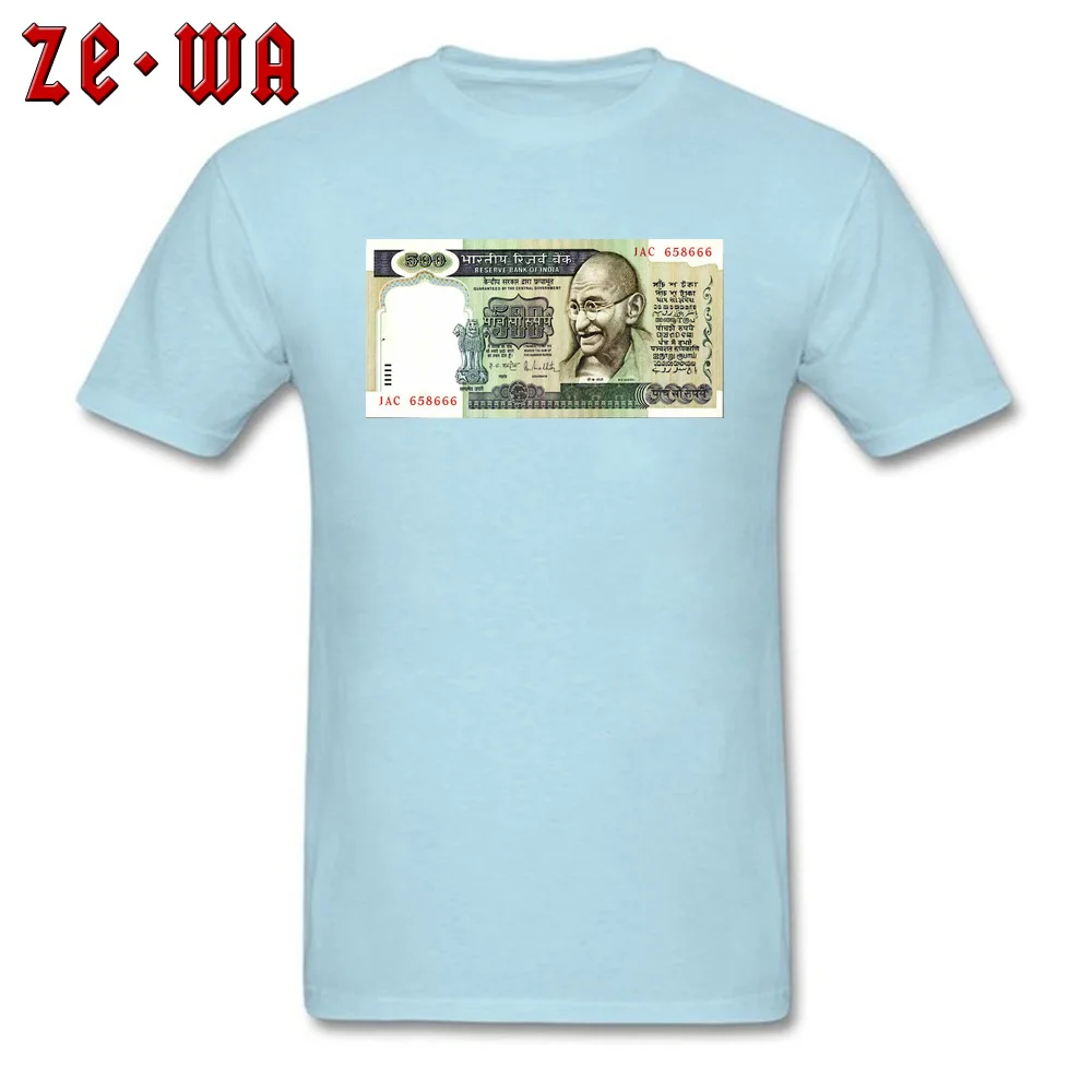 Indian Currency Slim Fit Summer/Fall Pure Cotton Round Neck Men Tops Shirt Casual Sweatshirts Designer Short Sleeve T-shirts Indian Currency light