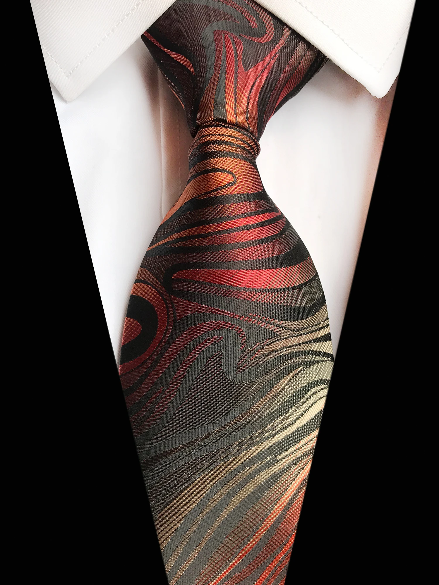 Уникальный дизайн галстука 8 см мужской индивидуальный полосатый галстук для