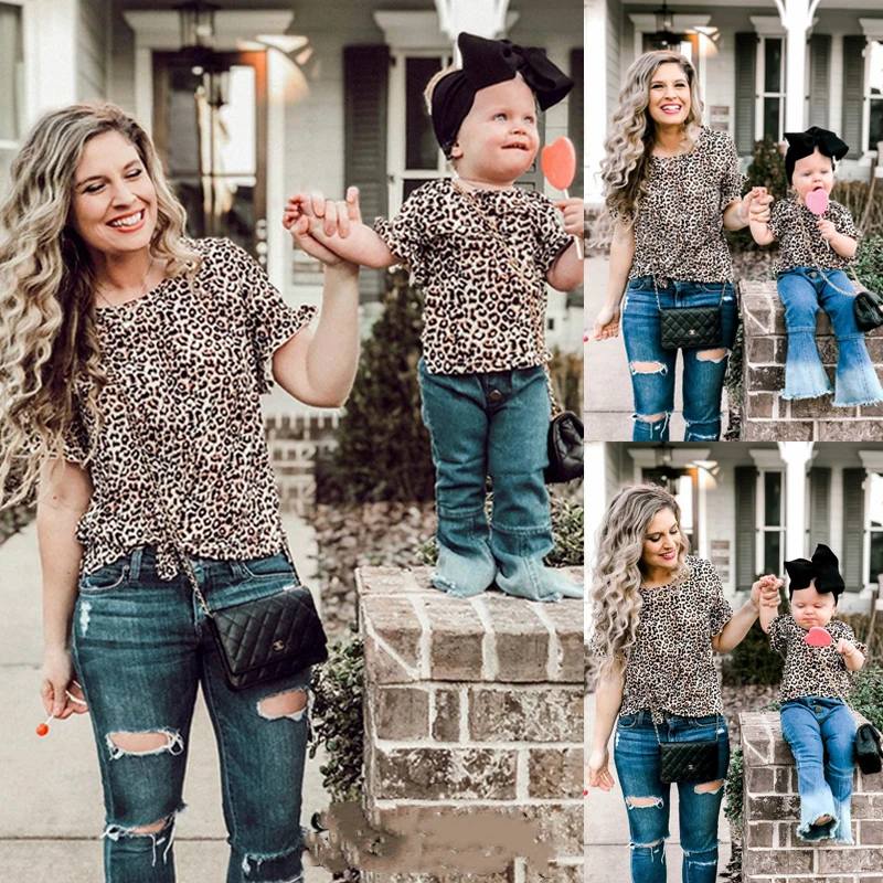Lovely Family Matching Clothes Mommy And Me Mother and Daughter Summer Leopard T-shirt Tops Tee Tops Blouse
Lovely Family Matching Clothes Mommy And Me Mother and Daughter Summer Leopard T-shirt Tops Tee Tops Blouse