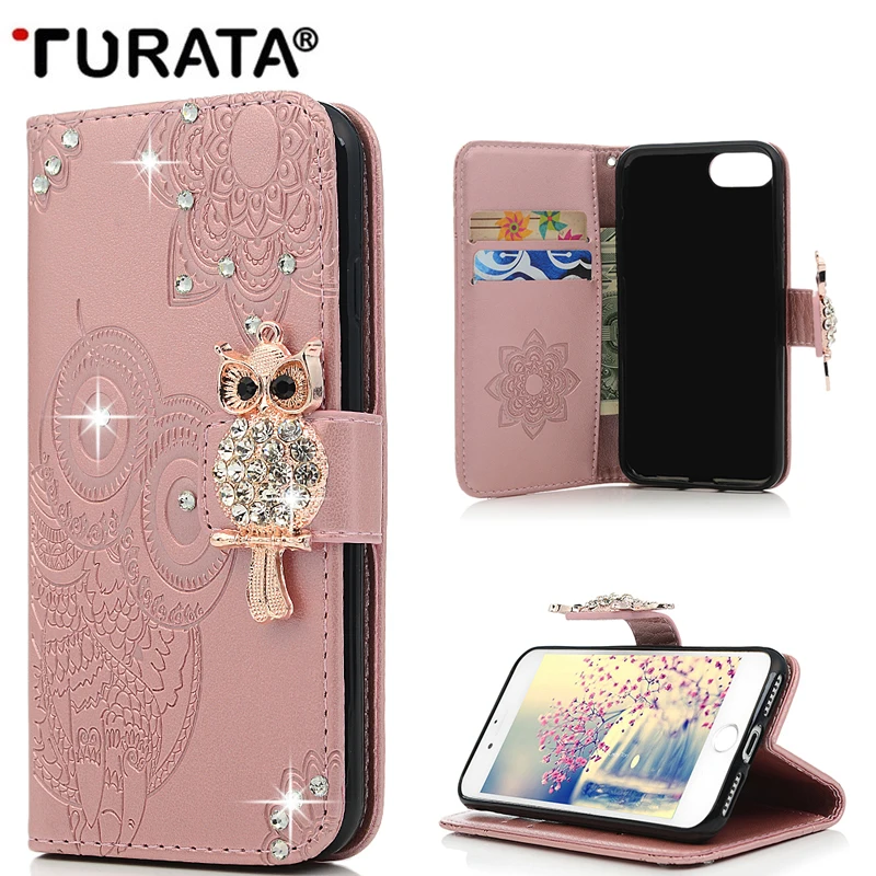 TURATA 3D Diamond OWL Strap Wallet Leather Pouch Case for iPhone 6 6S 7 Plus X Stand Rhinestone Cover Bag With Card Solts
TURATA 3D Diamond OWL Strap Wallet Leather Pouch Case for iPhone 6 6S 7 Plus X Stand Rhinestone Cover Bag With Card Solts