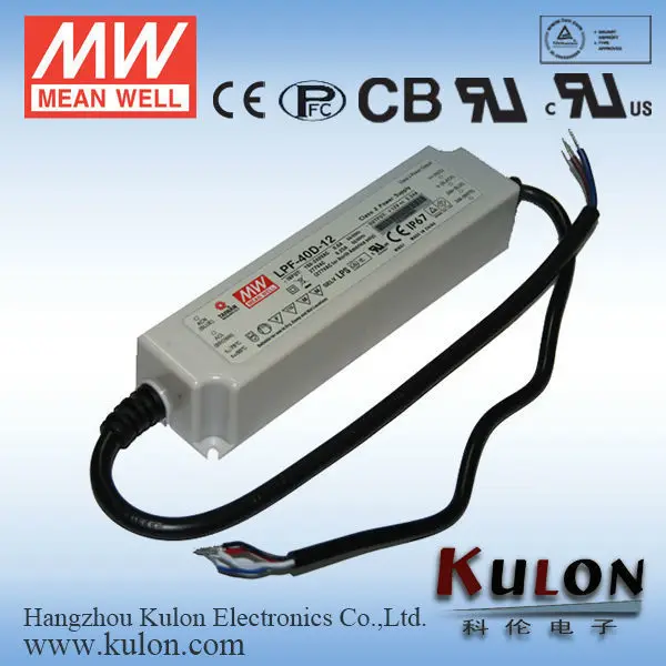 Original Meanwell LPF-40D-36 40.32W 1.12A 36V led Power Supply waterproof IP67 with PFC for LED lighting 3 in 1 dimming psu
Original Meanwell LPF-40D-36 40.32W 1.12A 36V led Power Supply waterproof IP67 with PFC for LED lighting 3 in 1 dimming psu