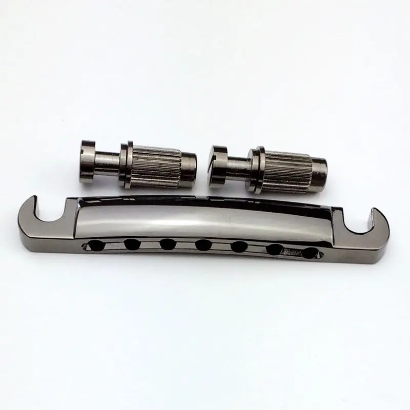 7 string Guitar Stop Bar Tailpiece with Anchors And Studs for LP SG Guitars Smoked Black
7 string Guitar Stop Bar Tailpiece with Anchors And Studs for LP SG Guitars Smoked Black