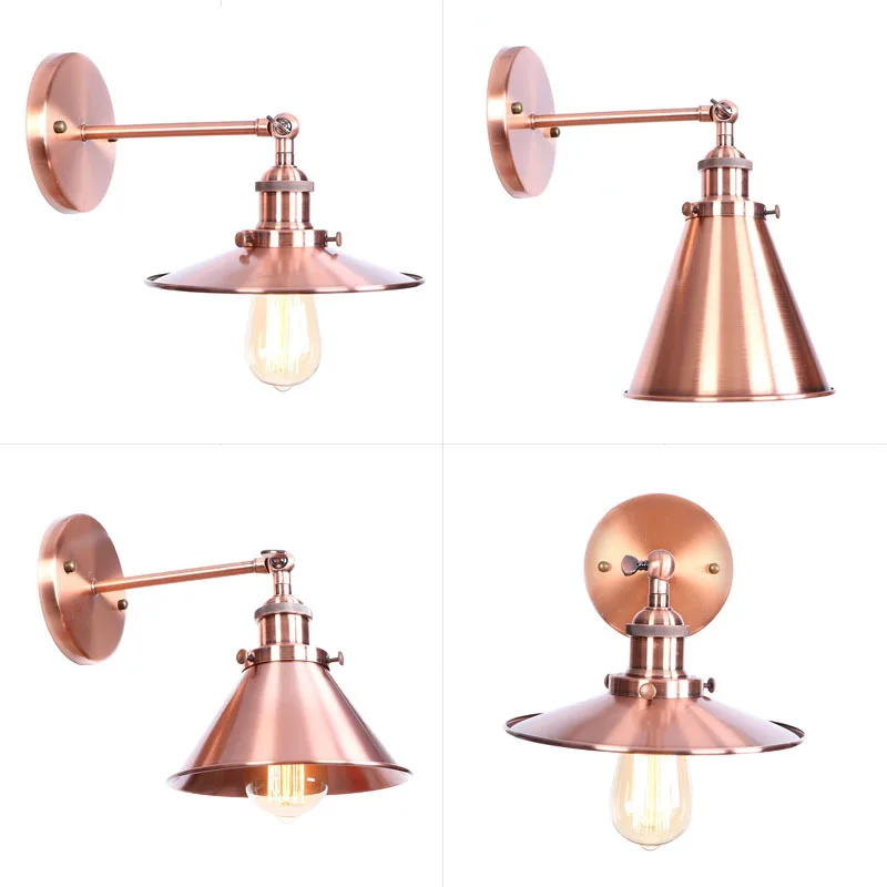 Coppery Bedroom Bedside Living Hotel Dining Room Bar Iron Decoration Bronze Vintage Retro Led Wall Lamp Indoor Light Lampshade
Coppery Bedroom Bedside Living Hotel Dining Room Bar Iron Decoration Bronze Vintage Retro Led Wall Lamp Indoor Light Lampshade