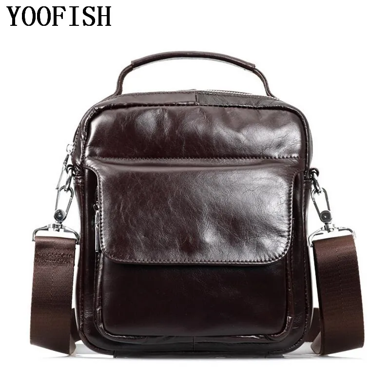 YOOFISH Men's 100% Genuine Cowhide Leather Shoulder Bag,Quality Men Messenger Bags Casual Handbag For Men Briecase Bags LJ-755
YOOFISH Men's 100% Genuine Cowhide Leather Shoulder Bag,Quality Men Messenger Bags Casual Handbag For Men Briecase Bags LJ-755