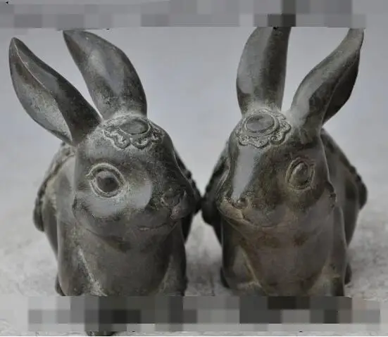 S4229 chinese fengshui bronze wealth money coin animal zodiac Rabbit lucky statue pair 
S4229 chinese fengshui bronze wealth money coin animal zodiac Rabbit lucky statue pair